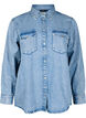 Denim shirt met borstzakken, Blauw, Packshot image number 0
