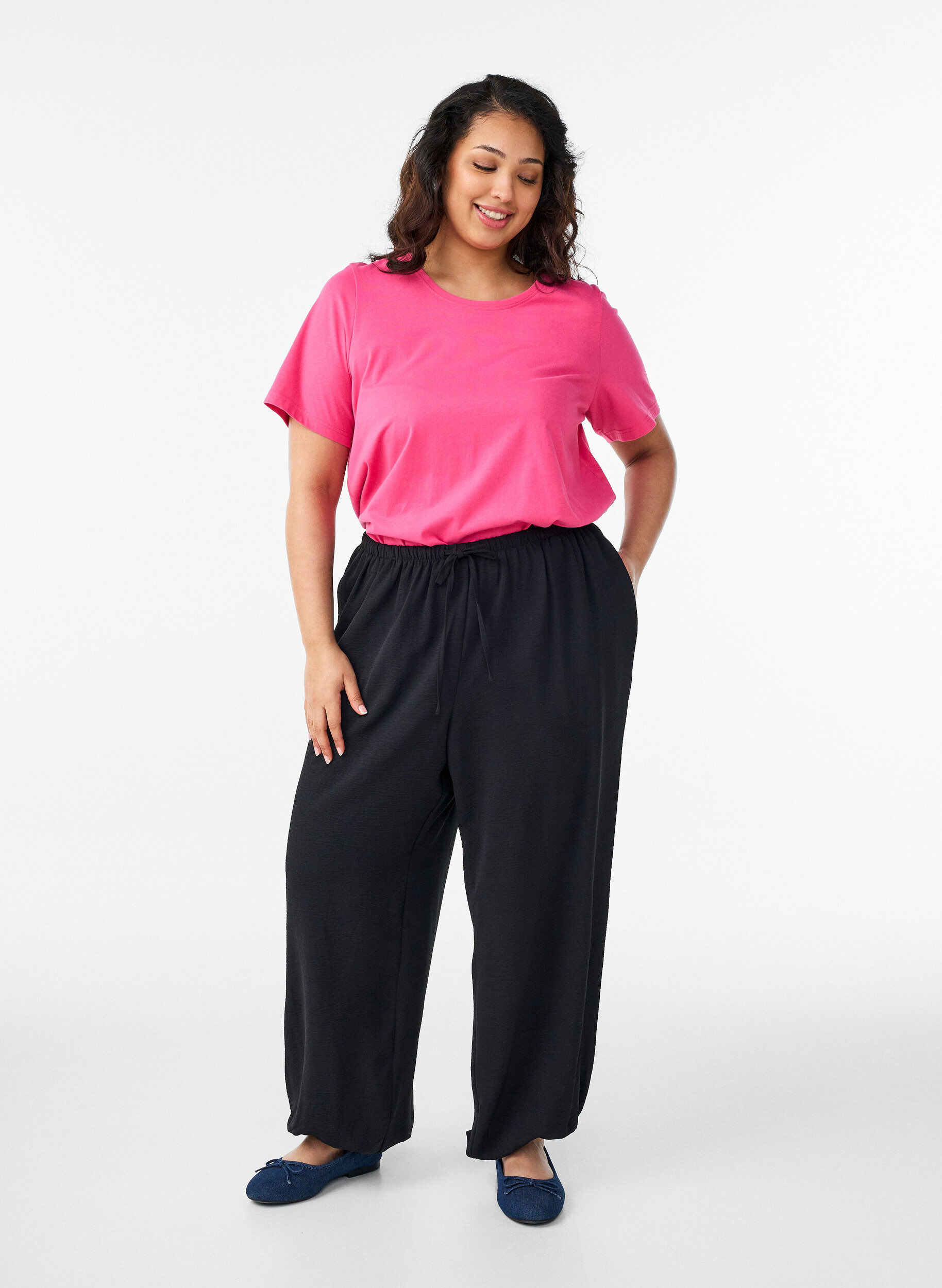 ZizziT-shirt met print, Roze, Model image number 1