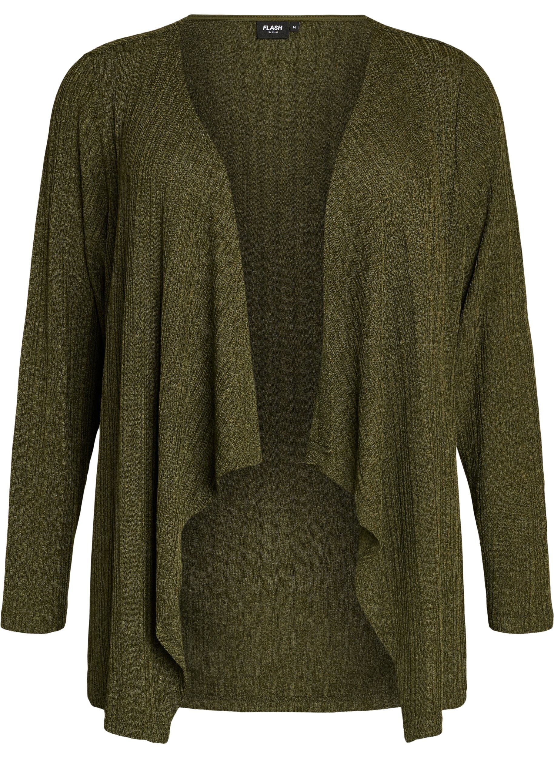 FLASH - Open vest van jersey met structuur