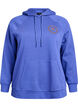 Hoodie met geborduurd frontmotief, Blauw, Packshot image number 0