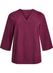 Blouse met 3/4 mouwen, Donker Bordeaux, Packshot image number 0