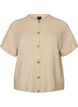 Gebreid vest met korte mouwen, Beige, Packshot image number 0