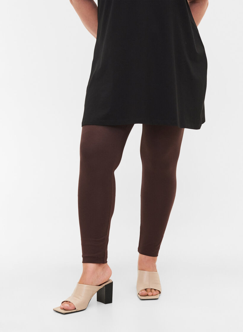 Basic legging in viscose, Bruin, Model image number 3