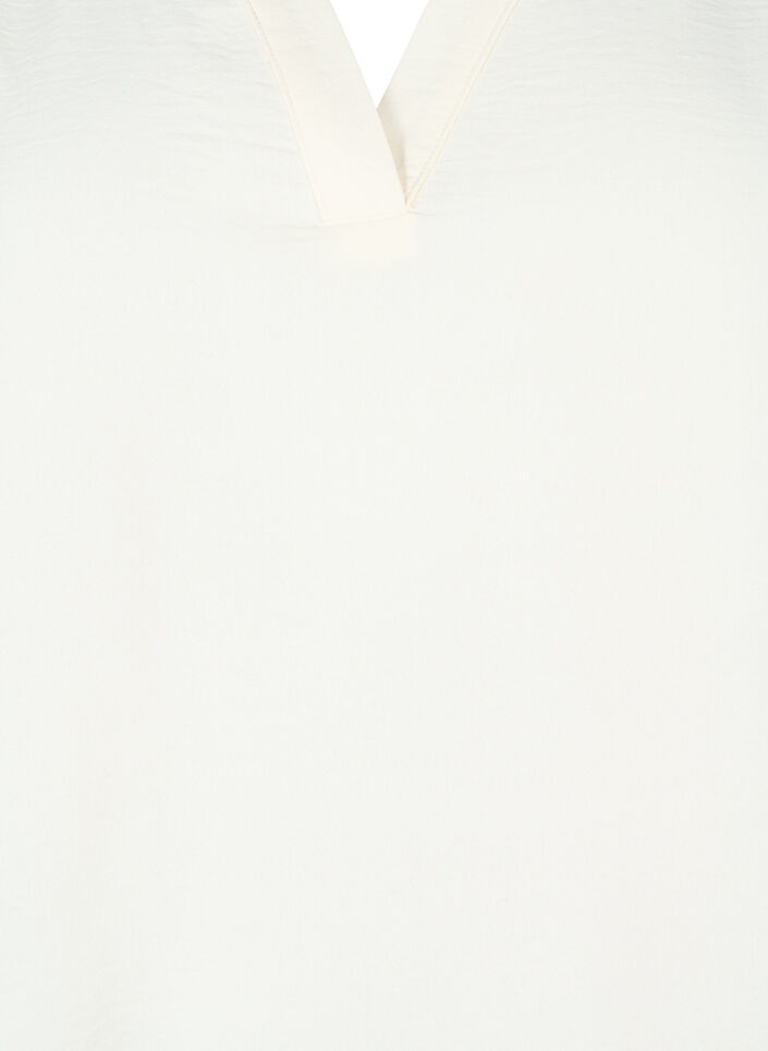 Mouwloze top met kreukeffecten, Vanille, Packshot image number 2