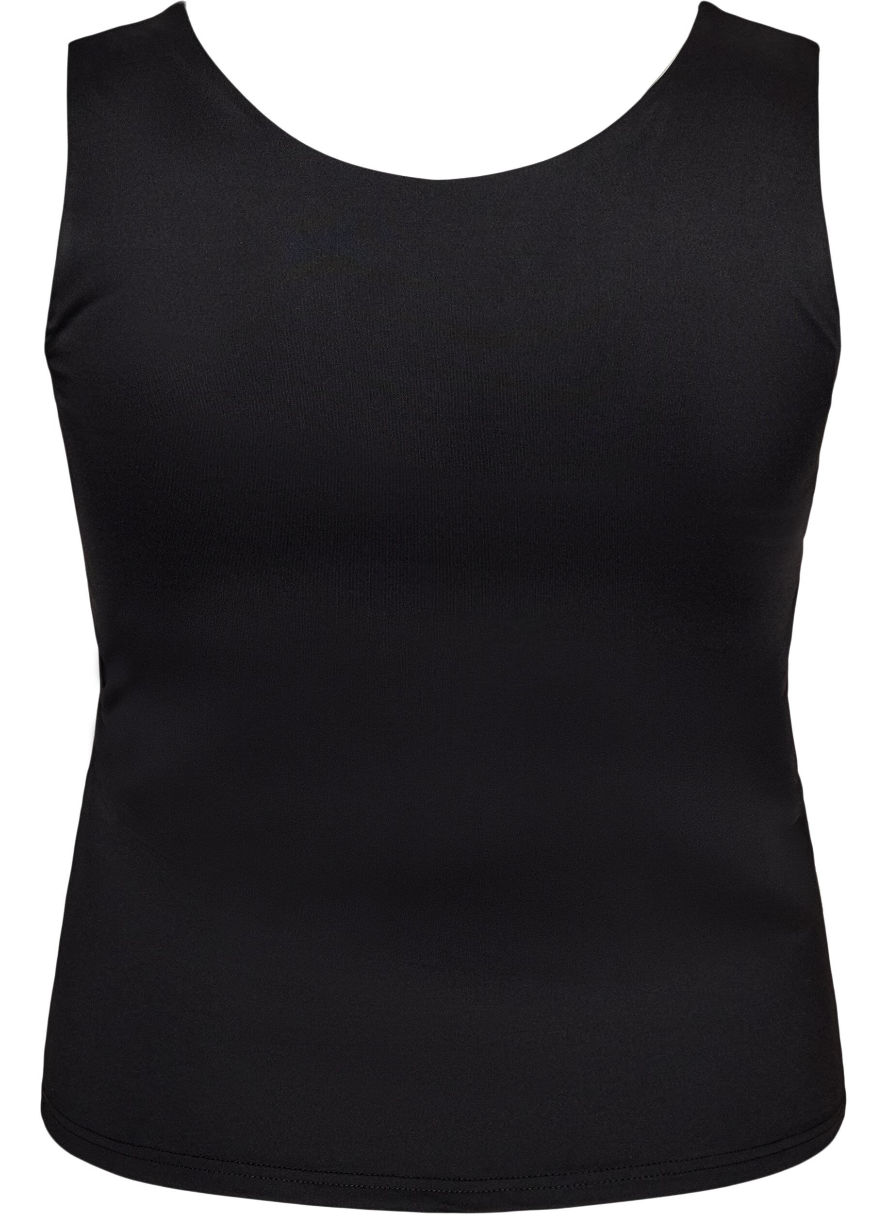 ZizziStrakzittende basic top met omkeerbare functie, Zwart, Packshot image number 1