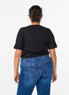 Basic rib T-shirt met ronde hals, Zwart, Model image number 2