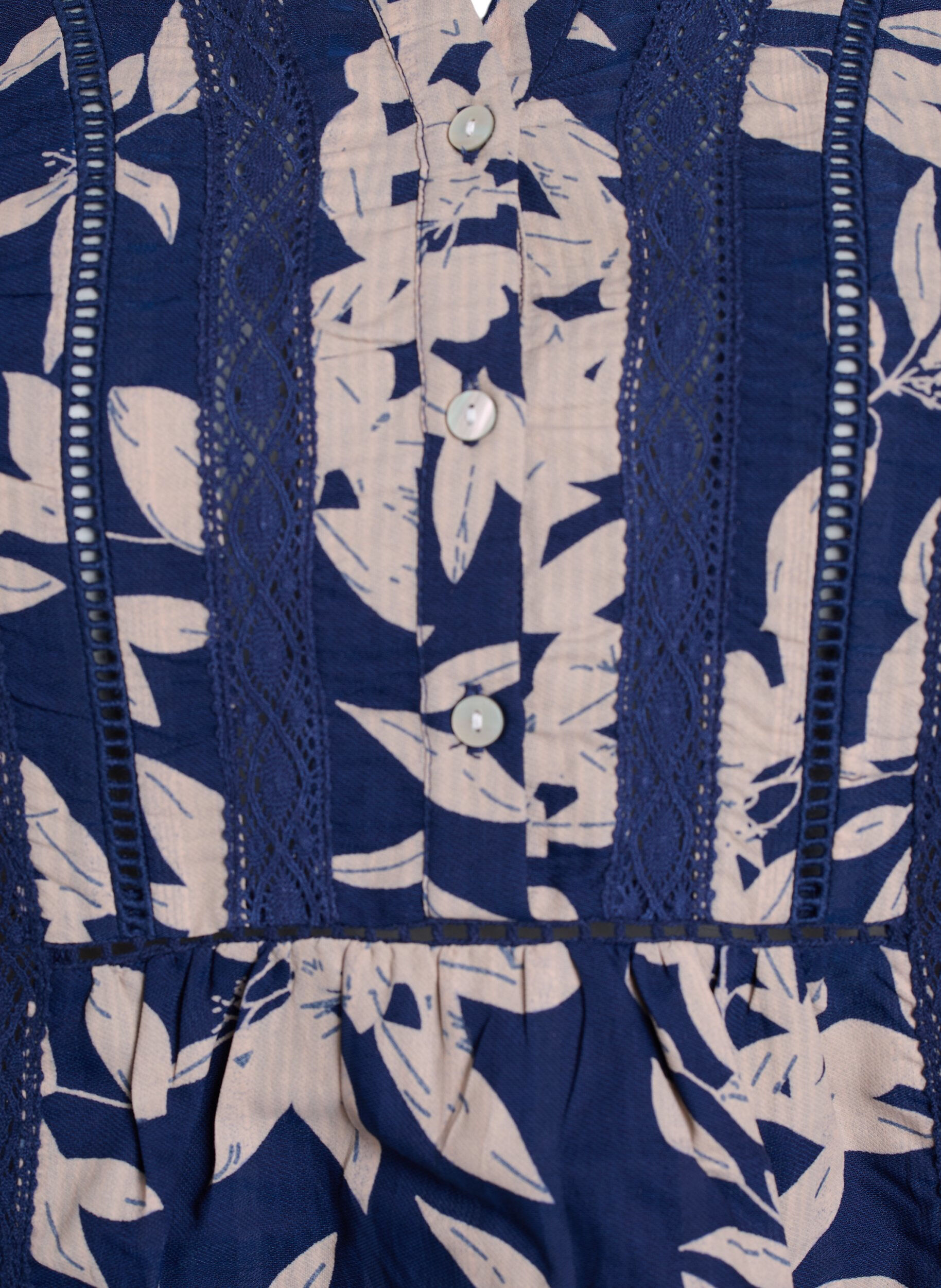 ZizziBlouse met print en 1/2 mouwen, Blauw, Packshot image number 2
