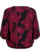 Viscose blouse met bloemenprint en smockwerk, Donker Bordeaux, Packshot image number 1