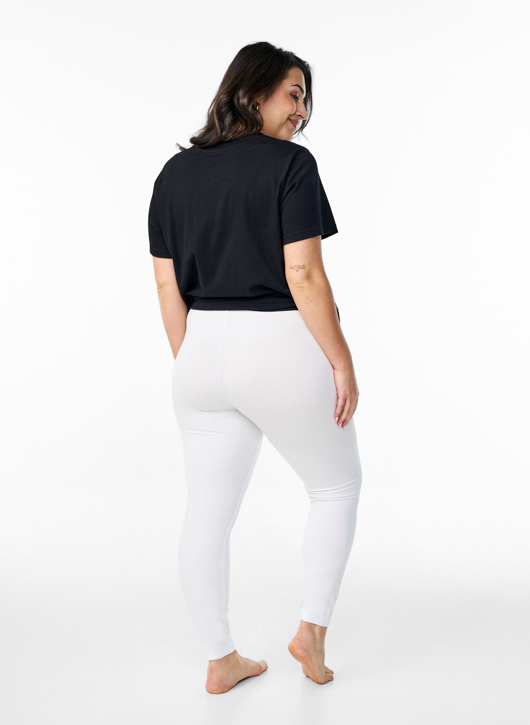ZizziBasislegging van viscose, Wit, Model image number 2