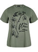 T-shirt van biologisch katoen met print, Groen, Packshot image number 0
