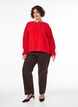 Viscose blouse met strikjes en ruches, Rood, Model image number 1