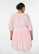 Tuniek met gekreukelde structuur en 1/2 mouwen, Roze, Model image number 2