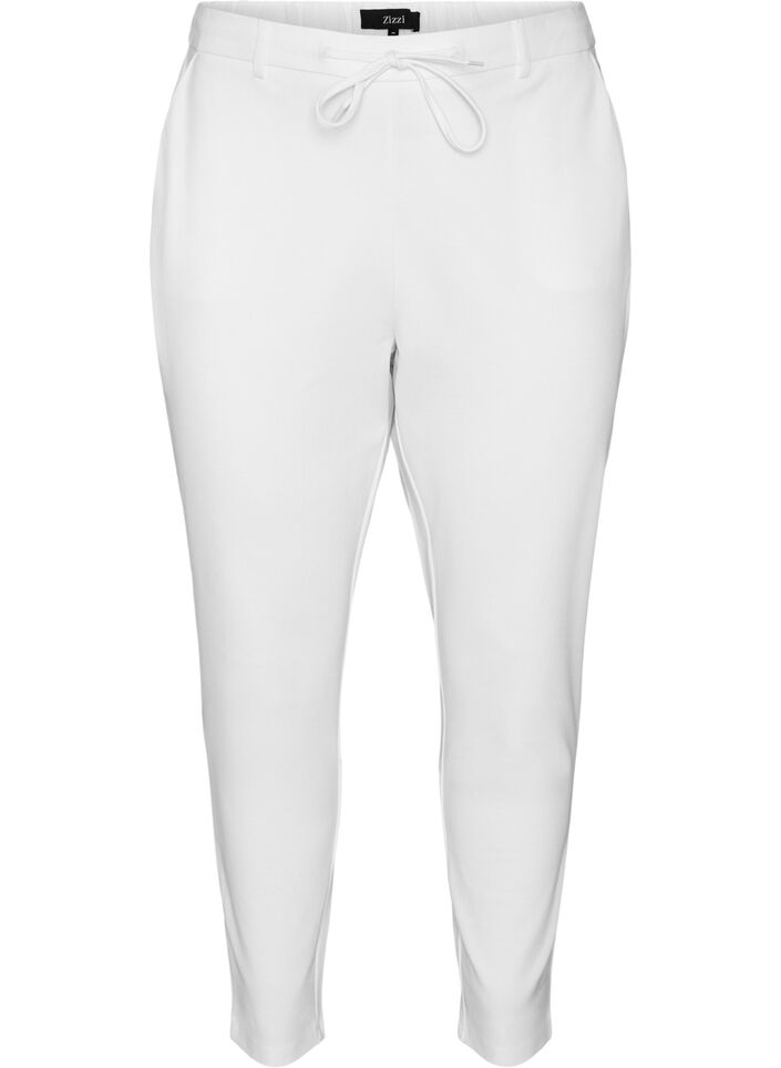 Cropped Maddison broek, Wit, Packshot image number 0