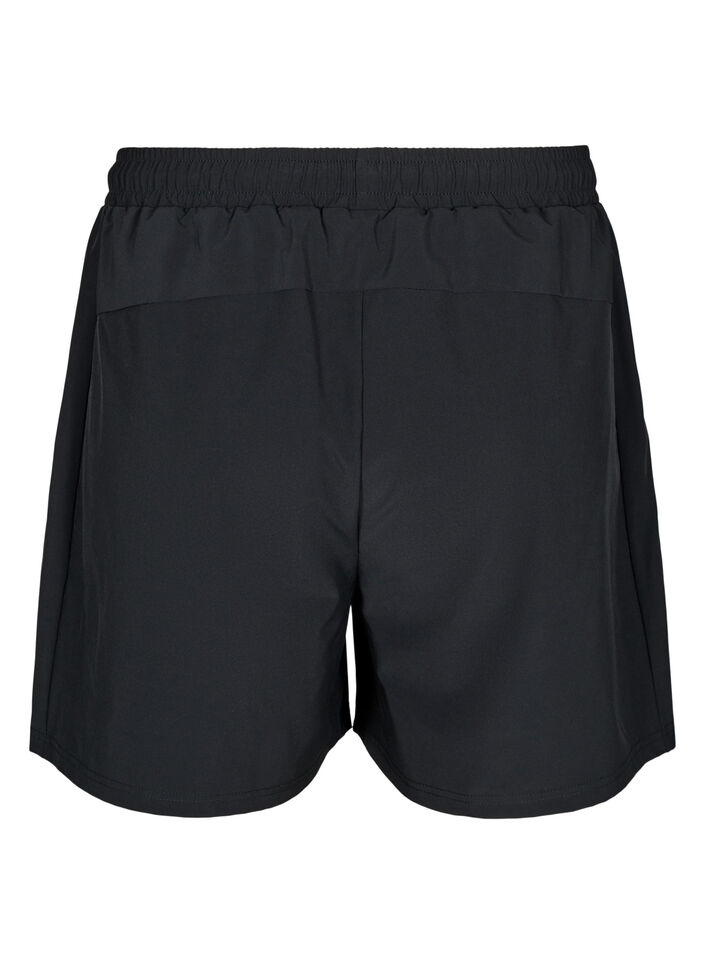 Trainingsshort met binnenbroekje, Zwart, Packshot image number 1