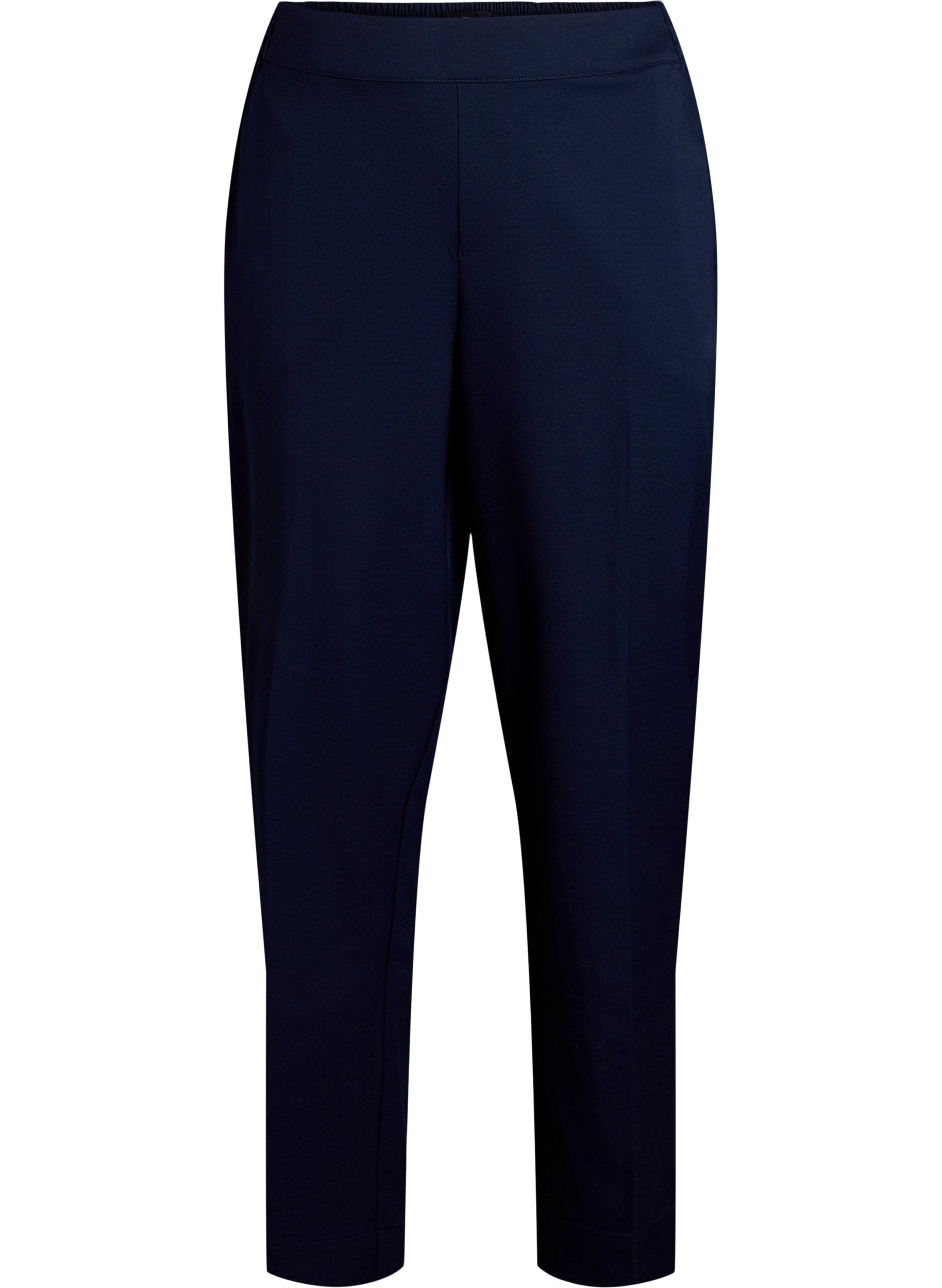 ZizziLosse broek met hoge taille, Blauw, Packshot image number 0