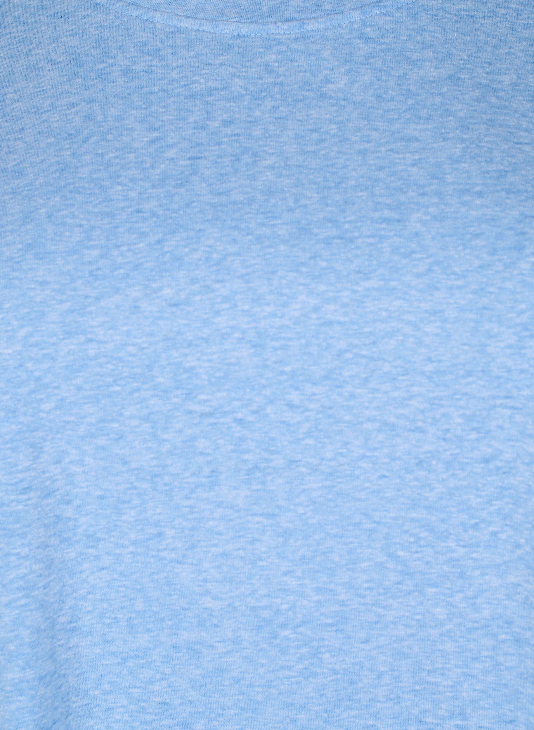 ZizziGem&ecirc;leerd T-shirt met korte mouwen, Blauw, Packshot image number 2