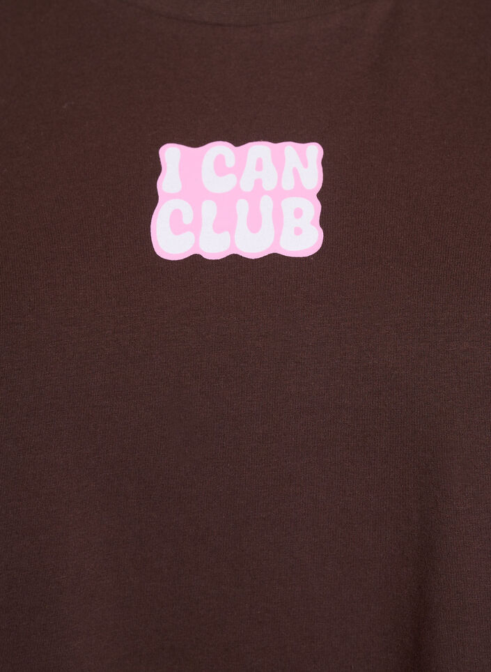 Sportief T-shirt in biologisch katoen, Bruin, Packshot image number 2