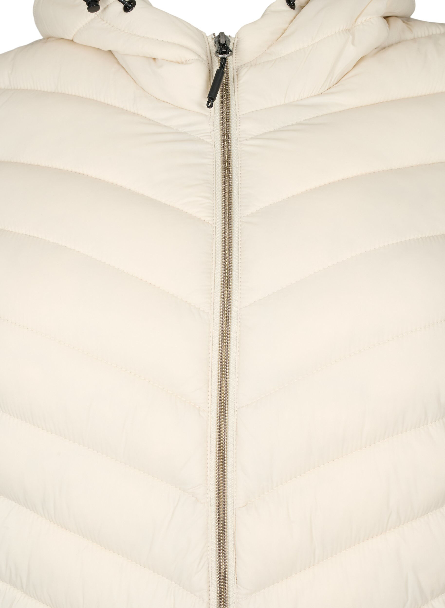 ZizziGewatteerd lichtgewicht jack met capuchon, Beige, Packshot image number 2