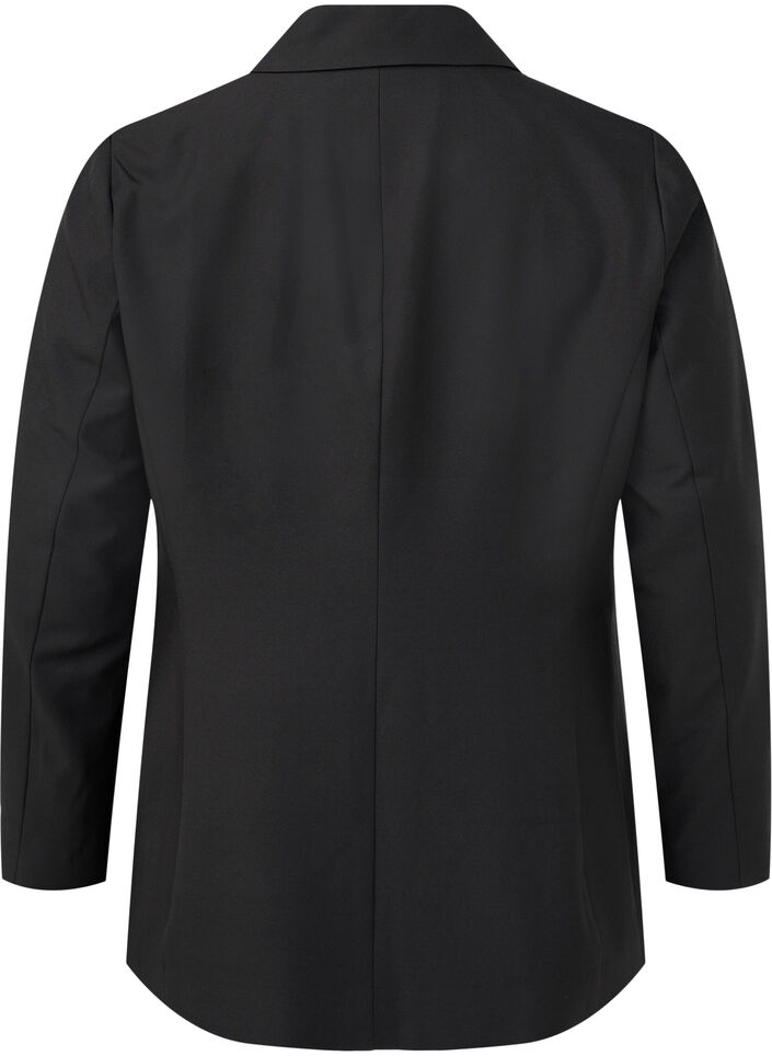 Blazer met paillettenbloemen, Black, Packshot image number 1