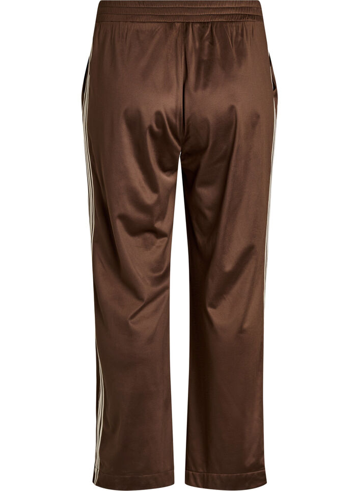 Pantalon de surv&ecirc;tement avec bandes lat&eacute;rales et poches, Marron, Packshot image number 1