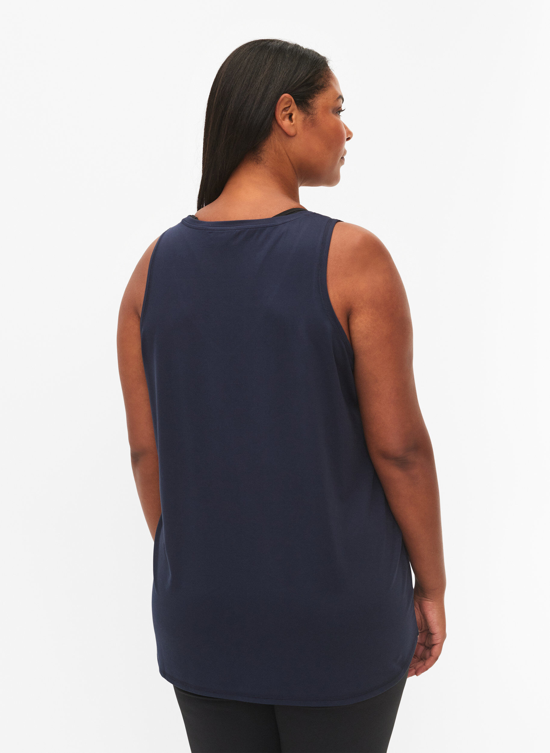 ZizziWorkout top met V-hals, Blauw, Model image number 2