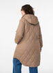 Halflange gewatteerde jas met een capuchon, Bruin, Model image number 2