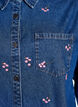 Denim shirt met geborduurde aardbeien, Blauw, Packshot image number 2