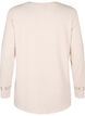 Blouse met geborduurde details en lange mouwen, Beige, Packshot image number 1