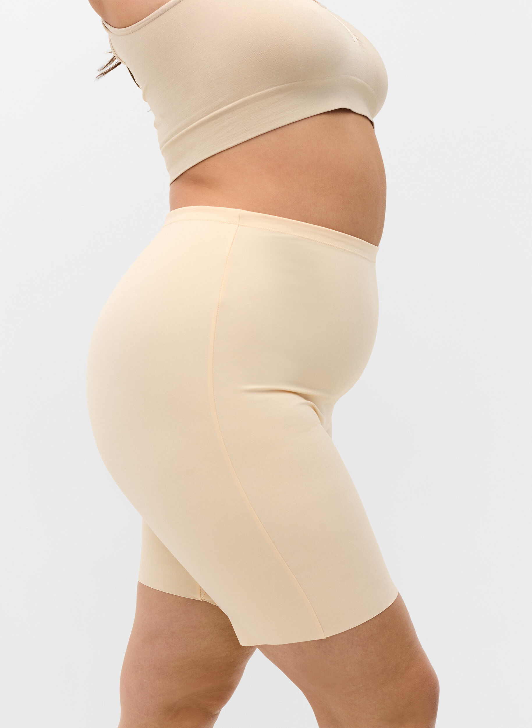 ZizziLight shapewear shorts met hoge taille, Beige, Model image number 2
