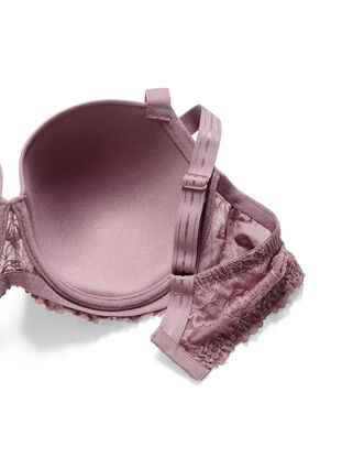 ZizziVoorgevormde bh met kant en gladde cups, Rose Taupe, Packshot image number 5