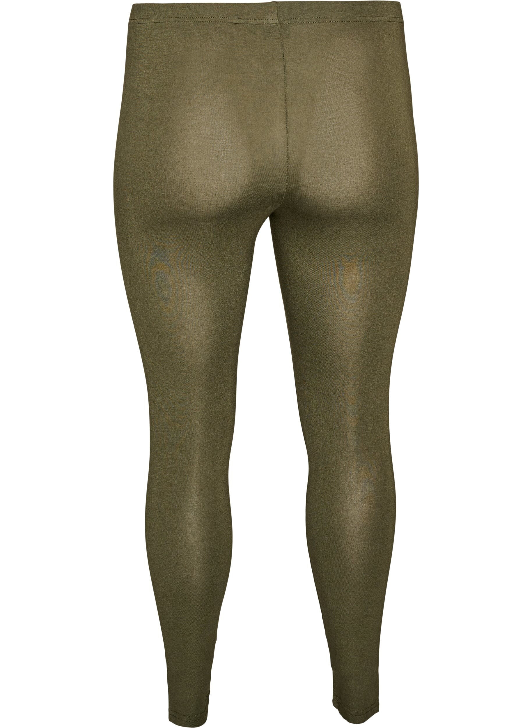 ZizziBasic legging in viscose, Groen, Packshot image number 1