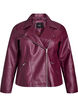 Imitatieleer bikerjack, Donker Bordeaux, Packshot image number 0