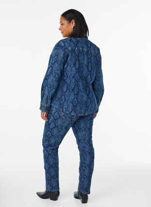 ZizziEmily jeans met slangenprint, Denim Snake AOP, Model image number 1