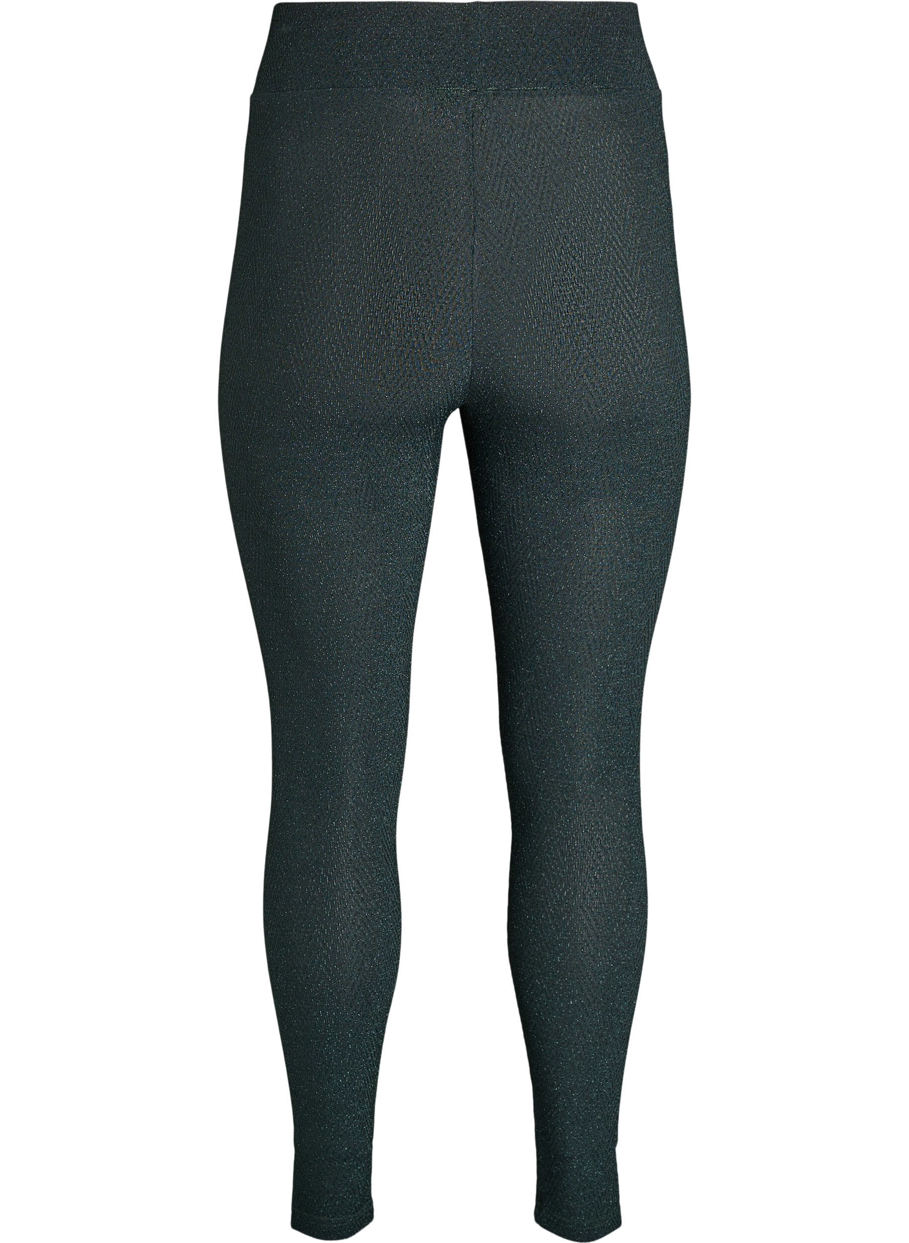 ZizziGlitterpatroon leggings, Groen, Packshot image number 1