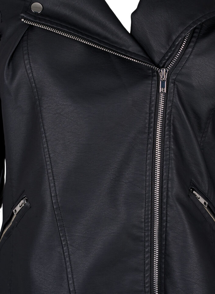 Imitatie leren bikerjas, Black, Packshot