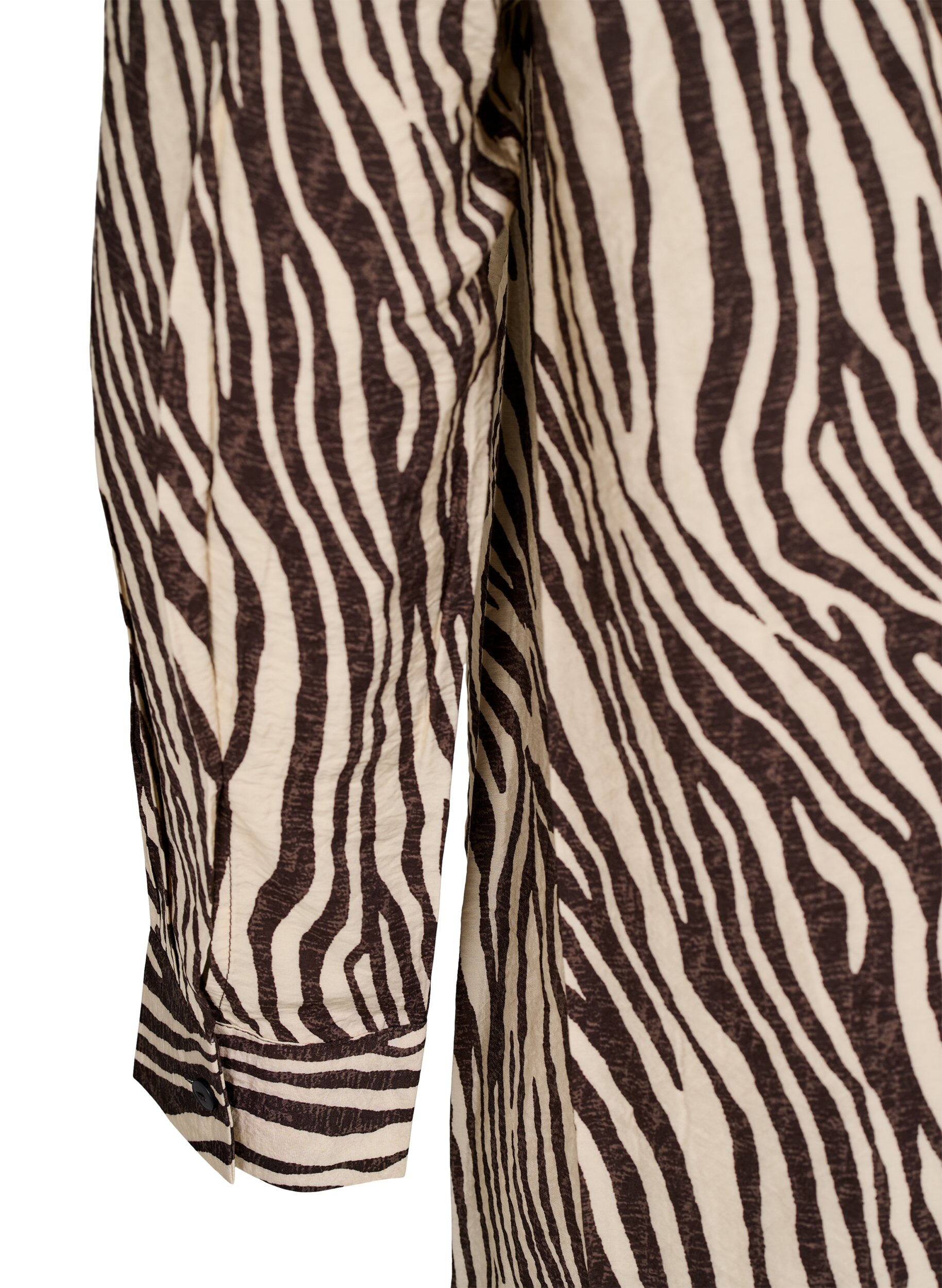 ZizziLange blouse met zebraprint, Bruin, Packshot image number 3