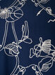 Blouse met korte mouwen en geborduurd patroon, Blauw, Packshot image number 2
