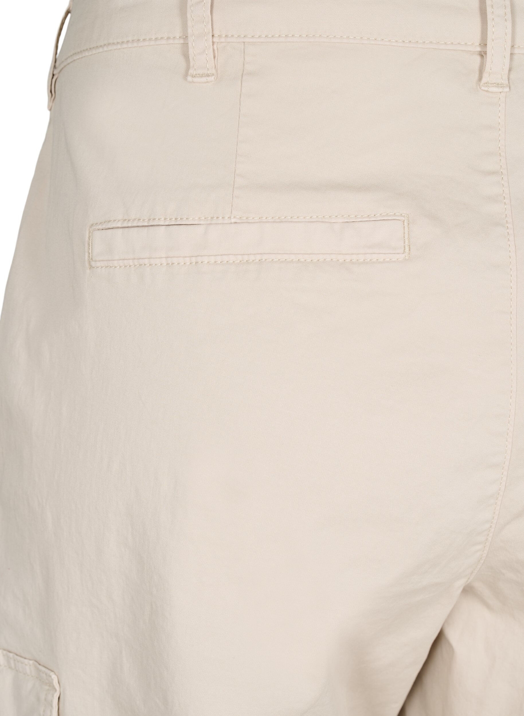 ZizziHoge taille cargobroek, Beige, Packshot image number 3