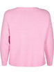 Korte gebreide cardigan met strikken, Begonia Pink Comb, Packshot image number 1