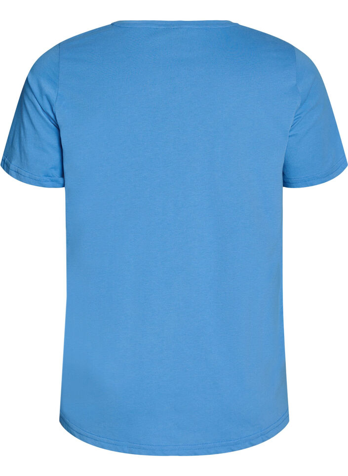 T-shirt met print, Blauw, Packshot image number 1