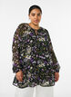 A-lijn tuniek met bloemenprint, Zwart, Model image number 0