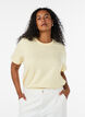 Basic katoenen T-shirt met ronde hals, Geel, Model image number 0