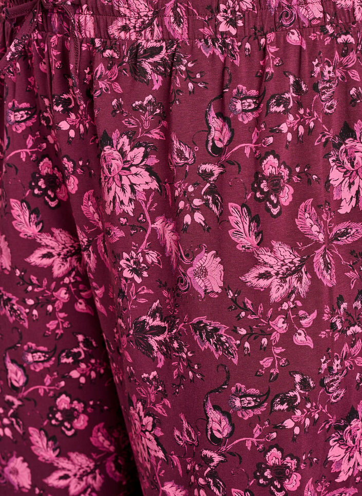 Kleren pyjama broek met print, Donker Bordeaux, Packshot image number 2