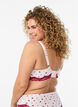 Voorgevormde bh met bloemenprint en kanten details, Roze, Model image number 2