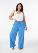 Pantalon de pyjama ray&eacute; &agrave; taille haute et coupe ample, Bleu Clair, Model image number 0