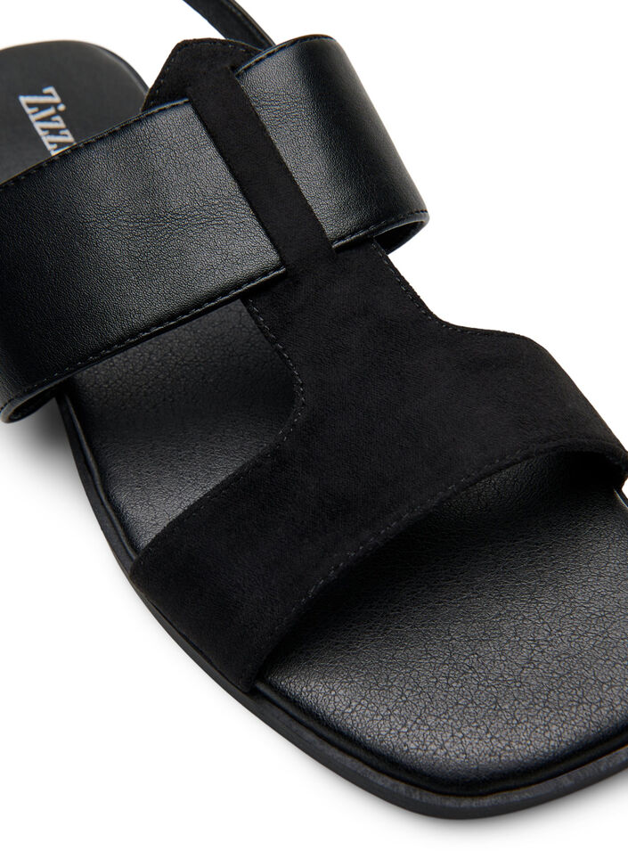 Wide fit - Sandalen met brede banden, Black, Packshot