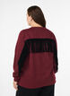 Sweatshirt met franjes, Donker Bordeaux, Model image number 2