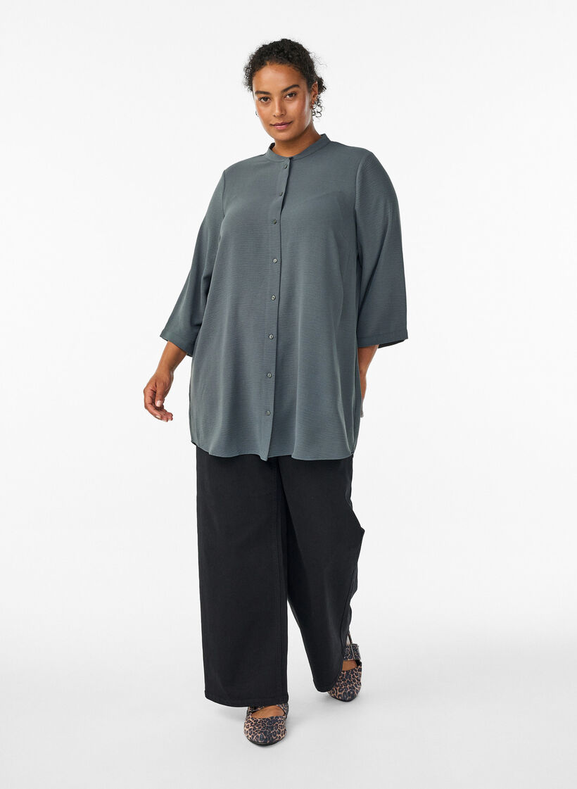 Tuniek met 3/4 mouwen, Groen, Model image number 1