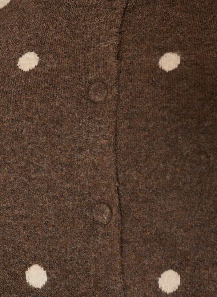 Vest met stippenpatroon, Bruin, Packshot image number 2