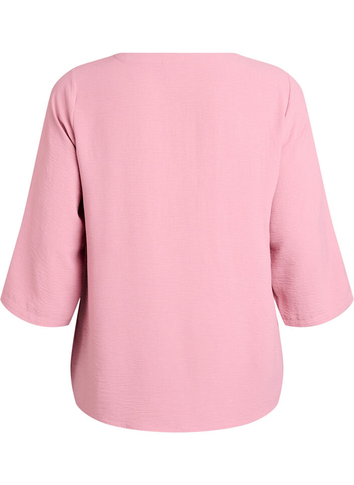 Blouse met 3/4 mouwen, Roze, Packshot image number 1